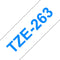 Labeltape Brother TZe, TZ TZe-263 Tapekleur: Wit Tekstkleur:Blauw 36 mm 8 m