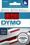 Labeltape Dymo 45807 D1 720870 19mmx7m zwart op rood