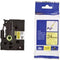 Labeltape flexibel Brother TZe-FX, TZ-FX TZe-FX651 Tapekleur: Geel Tekstkleur:Zwart 24 mm 8 m
