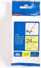 Labeltape flexibel Brother TZe-FX, TZ-FX TZe-FX651 Tapekleur: Geel Tekstkleur:Zwart 24 mm 8 m