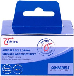 Labeltape office centre 36x89mm 99012