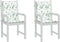 vidaXL - Stoelkussens - 2 - st - lage - rug - stof - bladpatroon