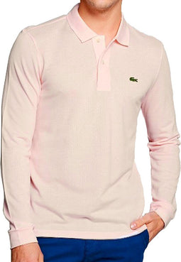 Lacoste - Long Sleeve Pique Polo - L1312 Polo - 5 - Roze