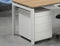 Ladeblok 3 laden met pennenlade bladkleur Kersen framekleur Aluminium (RAL9006)