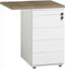 Ladeblok aanbouwstuk 80x60cm 4 laden kleur Wit (RAL9010) topblad Beuken