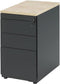 Ladeblok met 3 lades (incl. pennenlade) kleur Wit (RAL9010) topblad Havanna