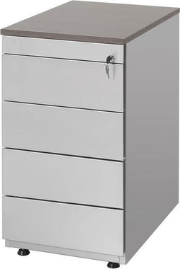 Ladeblok met 4 lades (incl. pennenlade) kleur Wit (RAL9010) topblad Speciale Kleur