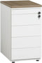 Ladeblok met 4 lades (incl. pennenlade) kleur Zwart (RAL9005) topblad Antraciet eiken
