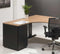 Ladeblok met 4 lades (incl. pennenlade) kleur Zwart (RAL9005) topblad Halifax Eiken