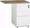 Ladeblok met aanbouwstuk 80x60cm 3 laden kleur Aluminium (RAL9006) topblad Ahorn