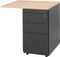 Ladeblok met aanbouwstuk 80x60cm 3 laden kleur Wit (RAL9010) topblad Havanna