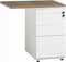 Ladeblok met aanbouwstuk 80x60cm 3 laden kleur Zwart (RAL9005) topblad Ahorn