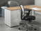 Ladeblok met aanbouwstuk 80x60cm 3 laden kleur Zwart (RAL9005) topblad Wit