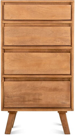 Ladekast Bibi Mangohout 4 lades - Lichtbruin