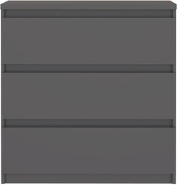 Ladekast - CHELSEA - 3 lades - Antraciet - 77,2 x 42,2 x 79,9 cm