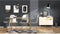 Ladekast met 2 deuren, 1 lade - Wit/Eiken - Uitlopende massief houten basis - 98,7 x 39,1 x 81,7 cm - TVILUM