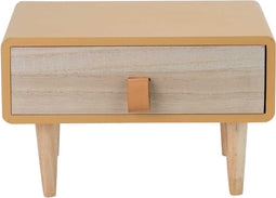 Ladekast Retro met lade - Oker - Rechthoek hout - Op pootjes - Kinderkamer