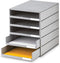 Ladenbox Styroval 5 laden grijs open