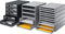Ladenbox Styroval 5 laden grijs open