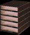 Ladenbox Styroval 5 laden grijs open
