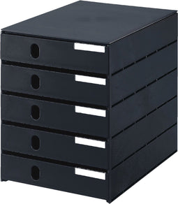 Ladenbox Styroval 5 laden zwart gesloten