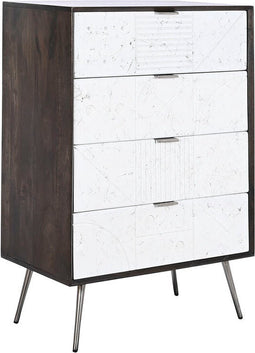 Ladenkast DKD Home Decor 70 x 40 x 105 cm Wit Donkerbruin Mangohout