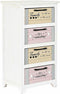 Ladenkast DKD Home Decor Grijs Beige Roze Wit Kinderen Paulownia hout (40 x 29 x 73,5 cm)