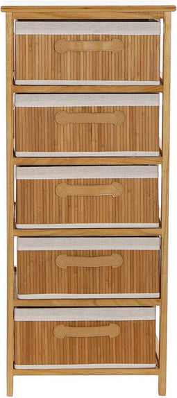 Ladenkast DKD Home Decor Natuurlijk Bamboe Paulownia hout 42 x 32 x 98 cm