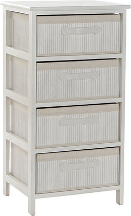 Ladenkast DKD Home Decor Wit Bamboe Paulownia hout 42 x 32 x 81 cm