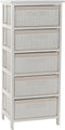 Ladenkast DKD Home Decor Wit Bamboe Paulownia hout 42 x 32 x 98 cm