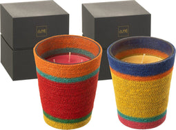 J-Line geurkaars Mand - mix - large - 75U - 2 stuks