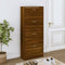 vidaXL - Schoenenkast - 63x24x147 - cm - bewerkt - hout - bruin - eikenkleur
