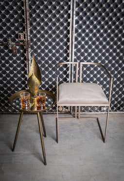 PTMD Eetkamerstoel Wire velvet met leuningen 51 X 47,5 X 73