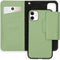 Selencia Hoesje Geschikt voor iPhone 11 Hoesje Met Pasjeshouder - Selencia Llyr 2-in-1 Uitneembare Slang Bookcase - Groen
