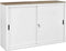 Lage schuifdeurkast 100x160x45 breed 160CM diep 45CM hoogte 100CM bladkleur Speciale Kleur framekleur Zwart (RAL9005)
