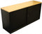 Lage schuifdeurkast 72,50x166x40 Zwart met topblad Wit