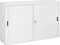 Lage schuifdeurkast breed 166CM diep 40CM hoogte 100CM bladkleur Antraciet eiken framekleur Wit (RAL9010)