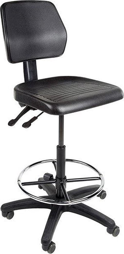Lage Werkstoel model 418 met harde wielen