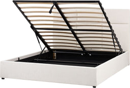 LAGORD - Tweepersoonsbed met opbergruimte - Off-white - 160 x 200 cm - Polyester