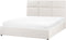 LAGORD - Tweepersoonsbed met opbergruimte - Off-white - 160 x 200 cm - Polyester