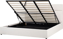 LAGORD - Tweepersoonsbed met opbergruimte - Off-white - 180 x 200 cm - Polyester