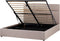 LAGORD - Tweepersoonsbed met opbergruimte - Taupe - 160 x 200 cm - Polyester