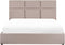 LAGORD - Tweepersoonsbed met opbergruimte - Taupe - 160 x 200 cm - Polyester