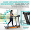 FITAGE Loopband - Wandelband 12km/u - Bluetooth & Tablethouder - 3 Hellingniveaus - Inklapbaar