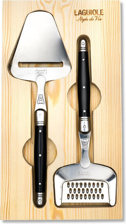Laguiole Style de Vie Kaasschaaf & Kaasrasp Premium Line - zwart - 2-delig