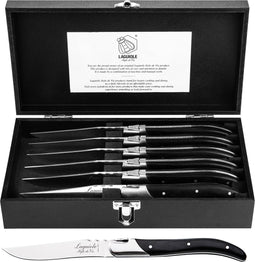 Laguiole Style de Vie Steakmessen Luxury Line - 6-delig - Zwart pakkahout