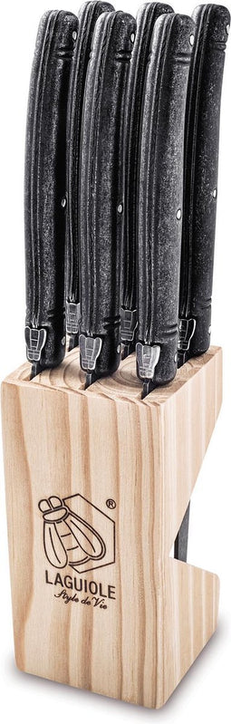 Laguiole Style de Vie Steakmessen Premium Line - 6-delig - Stonewash