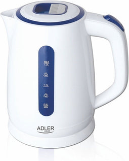 Adler AD 1234 - Elektrische waterkoker 1.7 L 2200 W - Automatische uitschakeling - Wit