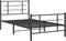 vidaXL - Bedframe - met - hoofd- - en - voeteneinde - metaal - zwart - 100x200 - cm