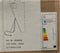 HÜBSCH INTERIOR - Verstelbare vloerlamp mat wit en geborsteld messing - 55xh156cm